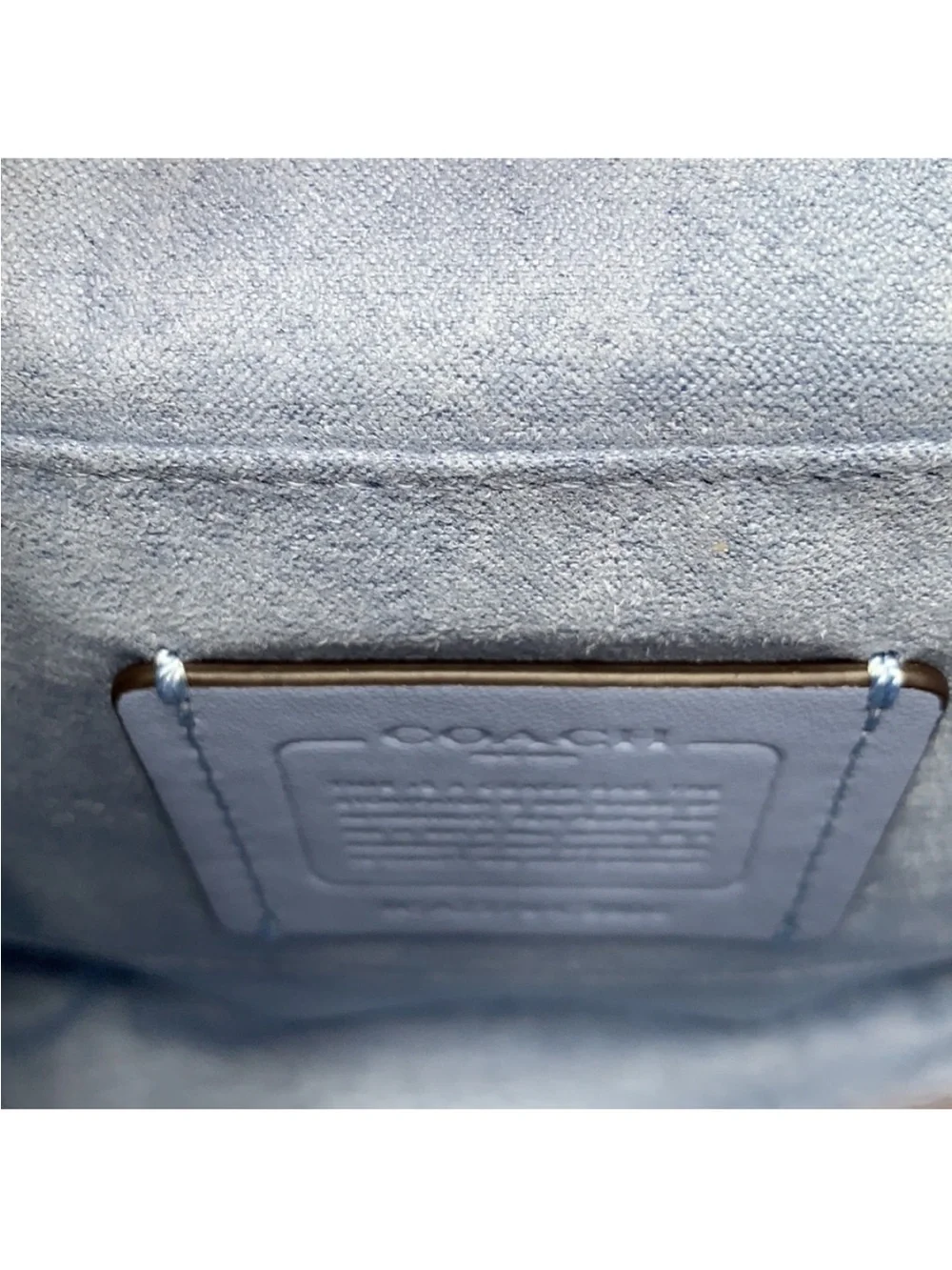 COACH Georgie Saddle Bag In Signat Canvas COLOR:
Silver/Light Khaki/Marble
Blue - Picture 14 of 16